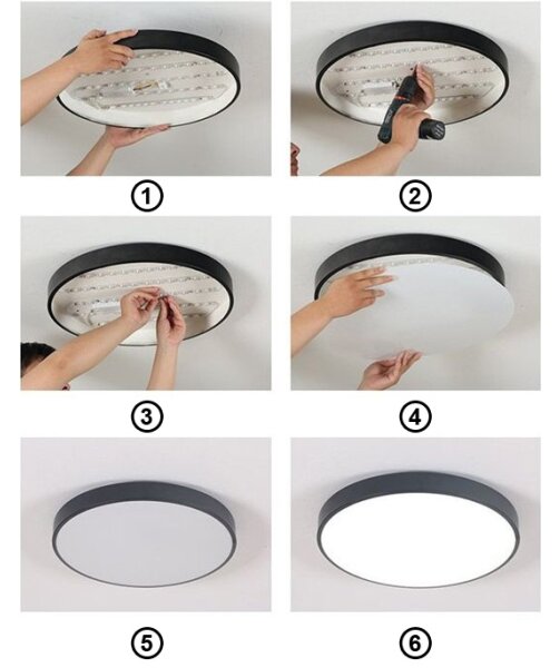LED Stropné svietidlo FELIZ LED/40W/230V 4000K pr. 40 cm čierna