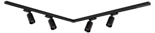 Bodové svietidlo v lištovom systéme PIPE 4xGU10/10W/230V čierna
