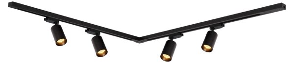 Bodové svietidlo v lištovom systéme PIPE 4xGU10/10W/230V čierna