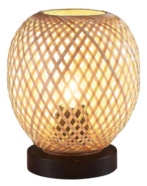 Stolná lampa ZANZIBAR 1xE27/20W/230V pr. 18 cm bambus