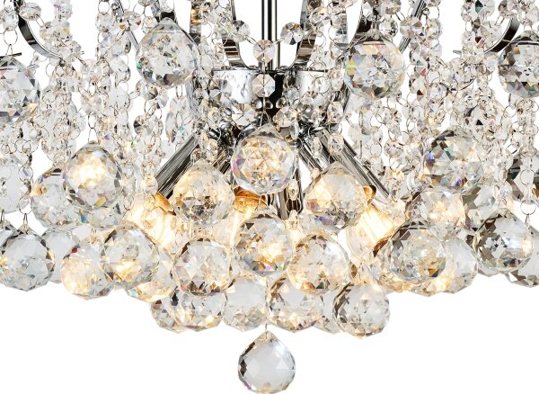 Brilagi - Prisadený luster CRYSTAL 6xE14/60W/230V lesklý chróm