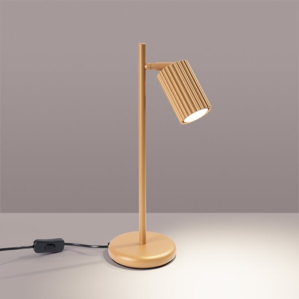 Sollux SL.1567 - Stolná lampa KARBON 1xGU10/10W/230V zlatá