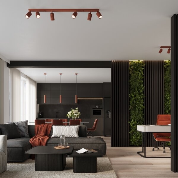 Brilagi - LED bodové svietidlo CRESTO 4xGU10/10W/230V červené