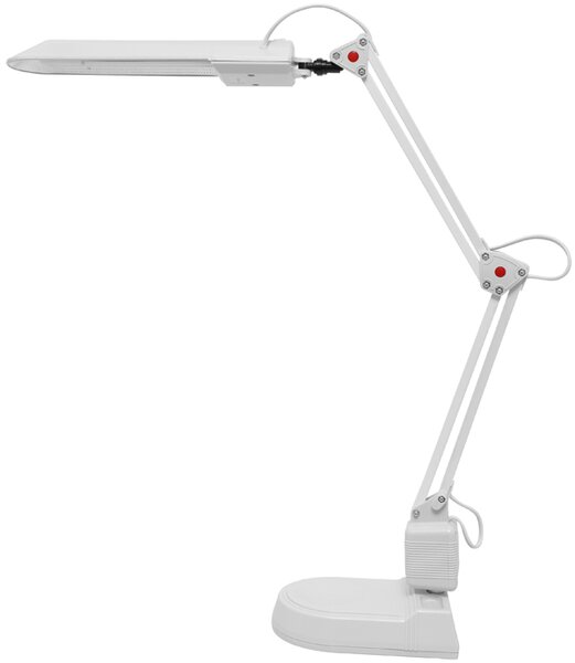 Biela LED stolová lampa 8W s nastaviteľnými polohovacími kĺbmi