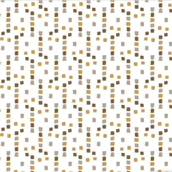 Obrus PVC 126B, metráž, 20 m x 140 cm, dekoratívne štvorčeky sivo-hnedé, IMPOL TRADE