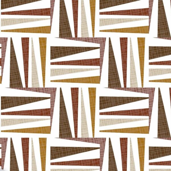 Obrus PVC 123A, metráž, 20 m x 140 cm, geometrický vzor červeno-biely, IMPOL TRADE