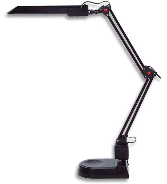 Čierna LED stolová lampa 8W s nastaviteľnými polohovacími kĺbmi