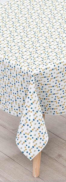 Obrus PVC 126A, metráž, 20 m x 140 cm, dekoratívne štvorčeky modro-krémové, IMPOL TRADE