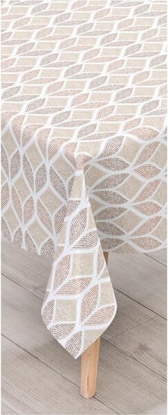 Obrus PVC 171A, metráž, 20 m x 140 cm, listy hnedé, IMPOL TRADE