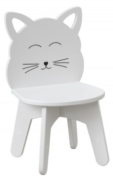 BR Detská stolička Mačička biela