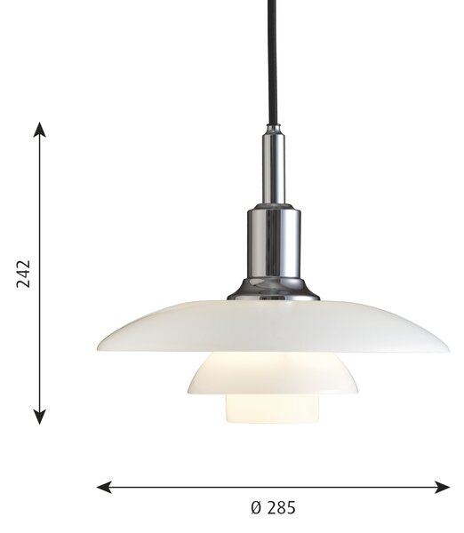 Závesná lampa PH 3/2 Chrome