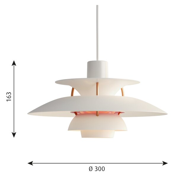 Závesná lampa PH 5 Mini Modern White
