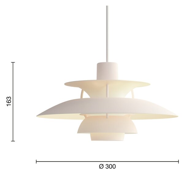 Závesná lampa PH 5 Mini Monochrome Pale blush