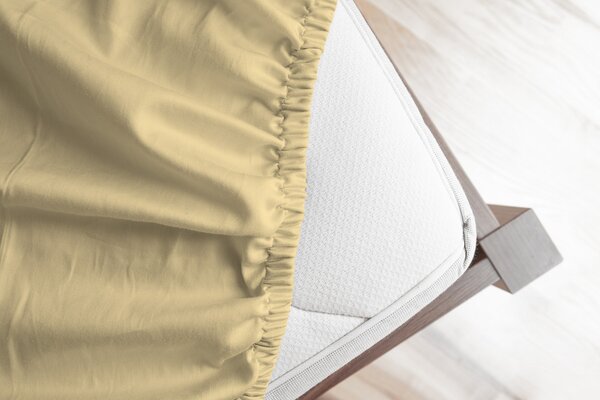 Prestieradlo Pískové BAMBUS Jersey bambus 90-100 x 200-220/50
