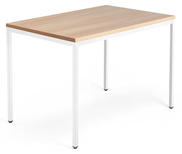 Kancelársky pracovný stôl QBUS, 1200x800 mm, dub/biela
