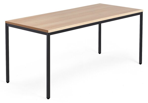 Kancelársky pracovný stôl QBUS, 1800x800 mm, dub/čierna