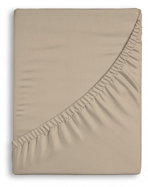 Prestieradlo Světle hnědé Jersey bambus 90-100 x 200-220/50