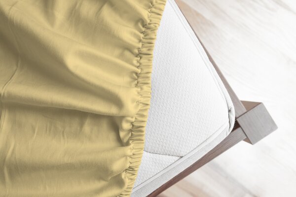 Prestieradlo Pískové Jersey interlock 90-100 x 200-220/35
