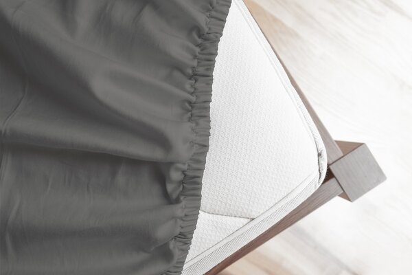 Prestieradlo Středně šedé Jersey bambus 90-100 x 200-220/50
