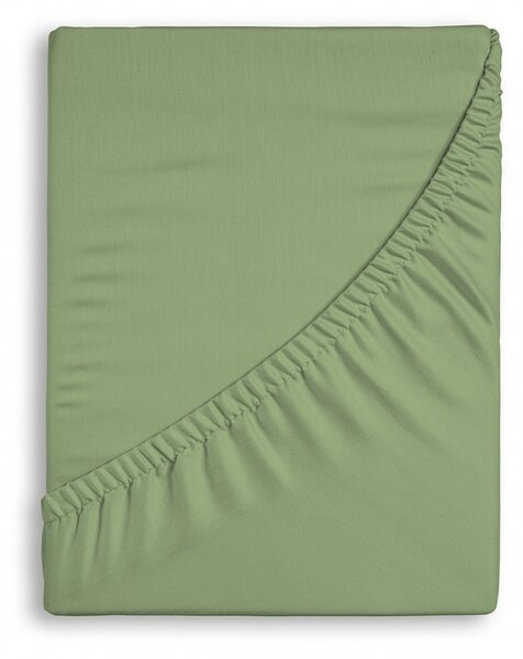 Prestieradlo Středně zelené Jersey bambus 90-100 x 200-220/50