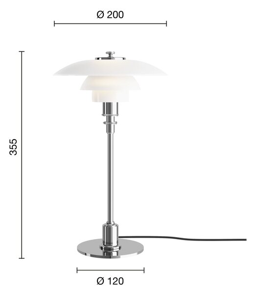 Stolná lampa PH 2/1 Chrome