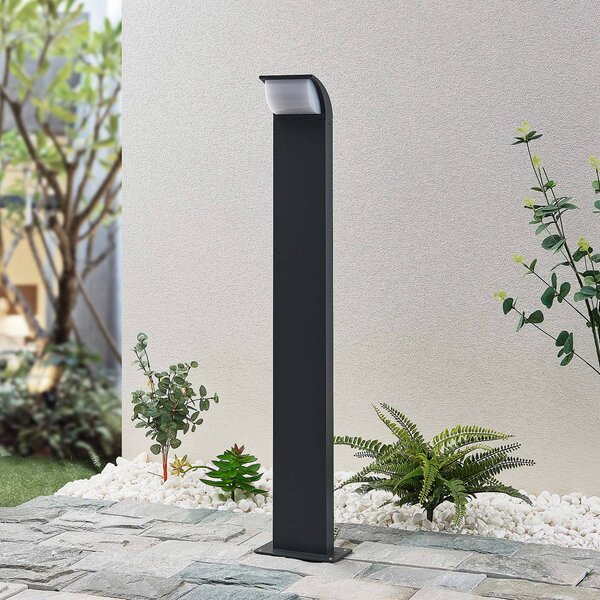 Lucande LED svetlo na chodník Tinna, 80 cm, antracit, IP65, Čierna, Hliník, Moderný, Osvetlenie príjazdovej cesty