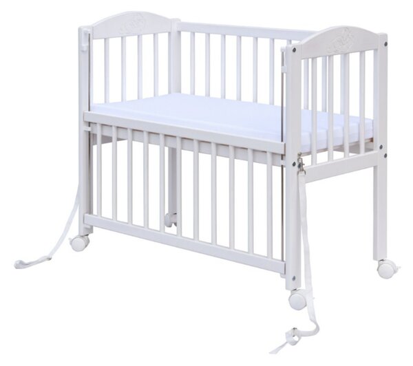 Postieľka k posteli borovicová biela 90x41 Baby Moo