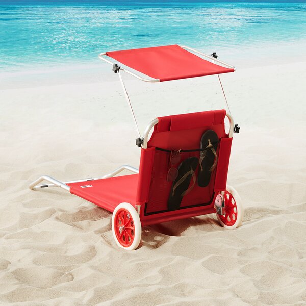 Hliníkové lehátko Kreta - červené