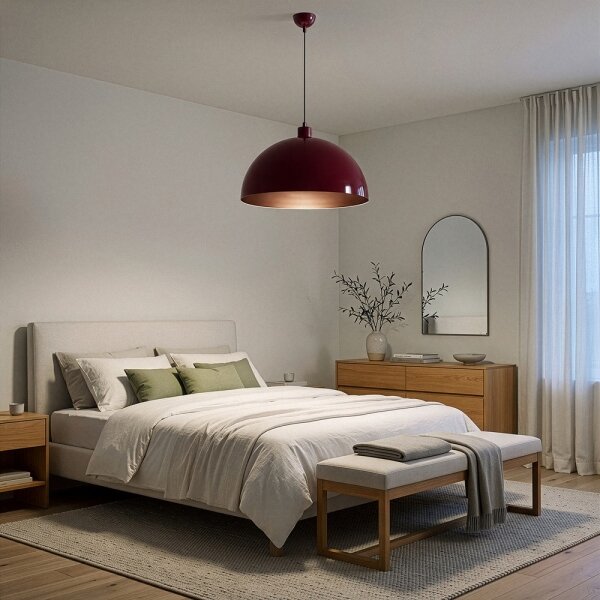 Brilagi - LED luster METALO na lane 1xE27/40W/230V pr. 40 cm bordová/medená