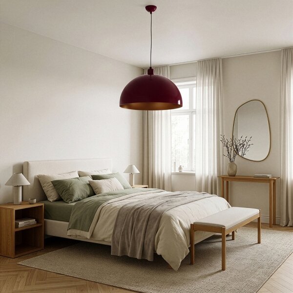 Brilagi - LED luster METALO na lane 1xE27/40W/230V pr. 40 cm bordová/medená