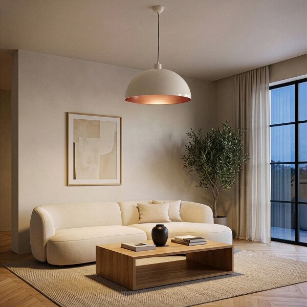Brilagi - LED luster na lanku METALO 1xE27/40W/230V pr. 40 cm béžová/medená