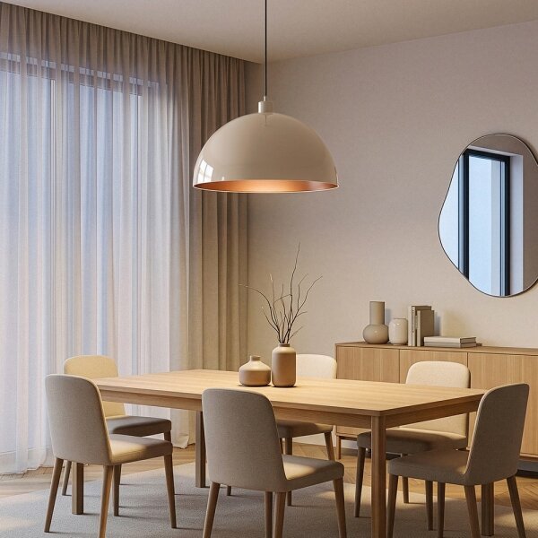Brilagi - LED luster na lanku METALO 1xE27/40W/230V pr. 40 cm béžová/medená