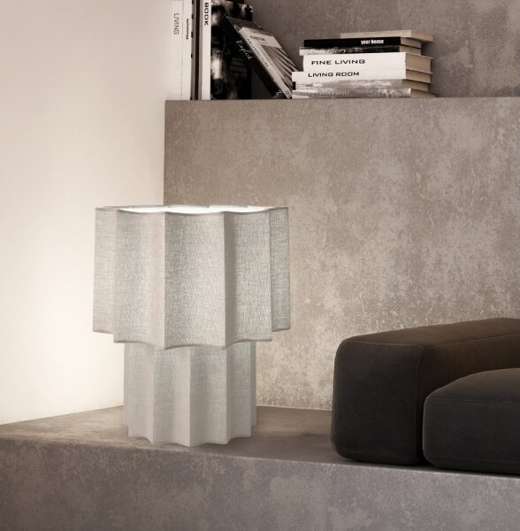 Stolová lampa WAVY 1xE27/14W/230V šedá