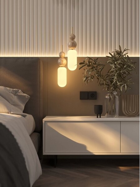 MAXLIGHT P0642 - Závesný luster NOVA na lanku 1xG9/12W/230V priemer 12 cm zlatý