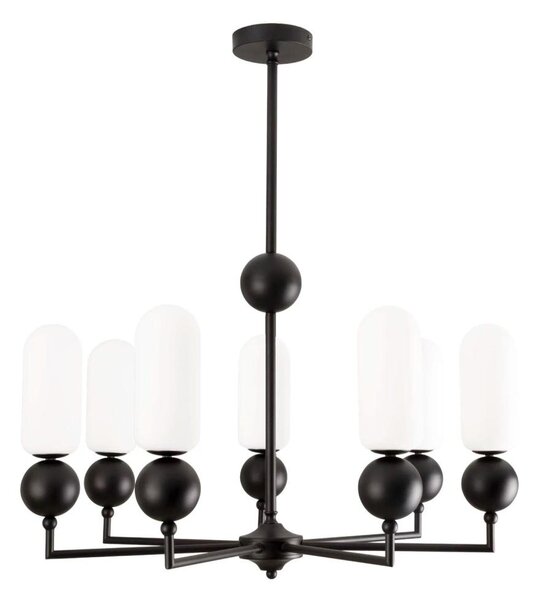 MAXLIGHT P0632 - stropný luster NOVA na tyči, 7xG9/7W/230V, priemer 70 cm, čierny