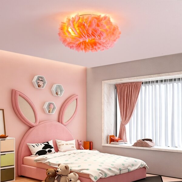 BRILAGI - Stropné svietidlo FEATHER 3xE27/40W/230V pr. 40 cm ružové