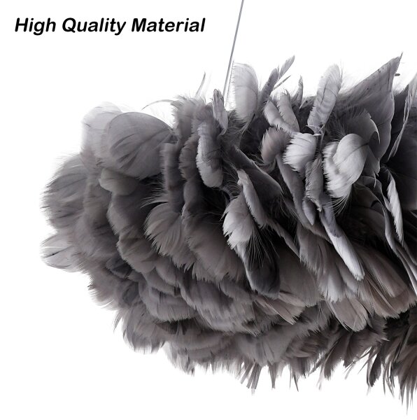 BRILAGI - LED luster na lanku FEATHER 3xE27/40W/230V + 3xLED/3W pr. 50 cm šedý