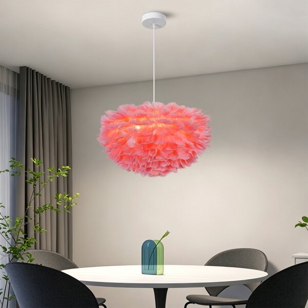 BRILAGI - Závesný luster na lankách FEATHER 3xE27/40W/230V priemer 50 cm ružový