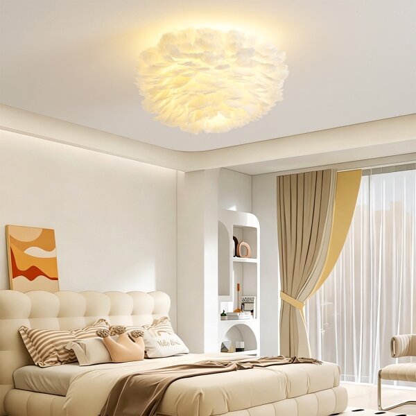 BRILAGI - Stropné svietidlo FEATHER 3xE27/40W/230V priemer 50 cm biela