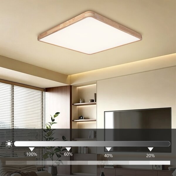 BRILAGI - stmievateľné LED svietidlo WOODLINE SQUARE LED/180W/230V dub 100x100 cm + DO