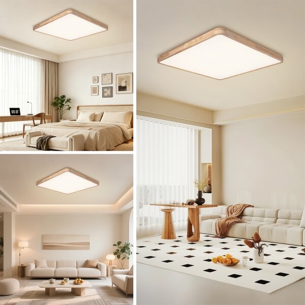 BRILAGI - stmievateľné LED svietidlo WOODLINE SQUARE LED/180W/230V dub 100x100 cm + DO