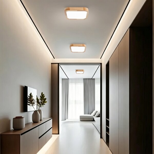 Brilagi - LED stropné svietidlo WOODLINE SQUARE LED/32W/230V 3000/4000/6000K dub 30x30