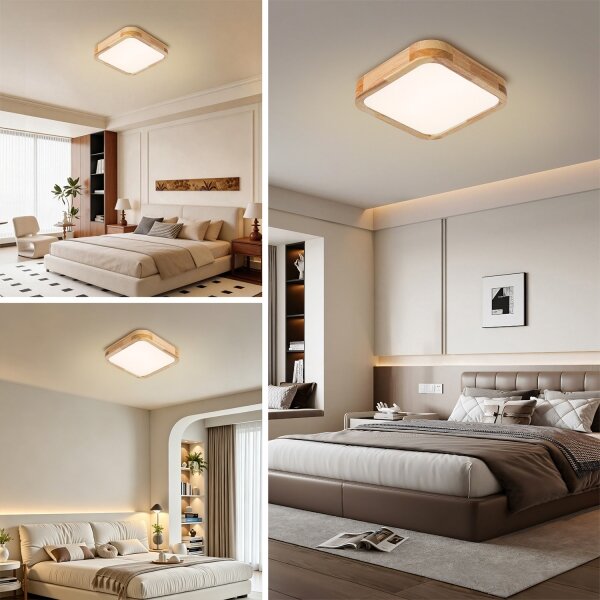 Brilagi - LED stropné svietidlo WOODLINE SQUARE LED/32W/230V 3000/4000/6000K dub 30x30