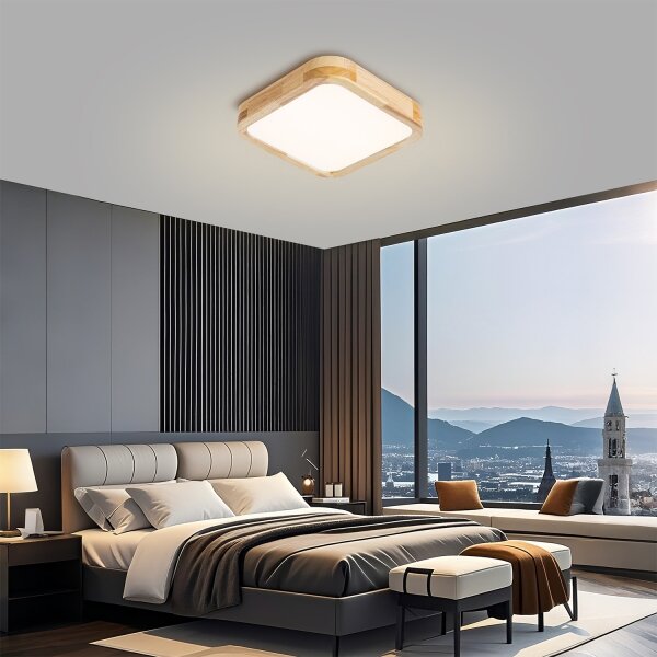 Brilagi - LED stropné svietidlo WOODLINE SQUARE LED/32W/230V 3000/4000/6000K dub 30x30