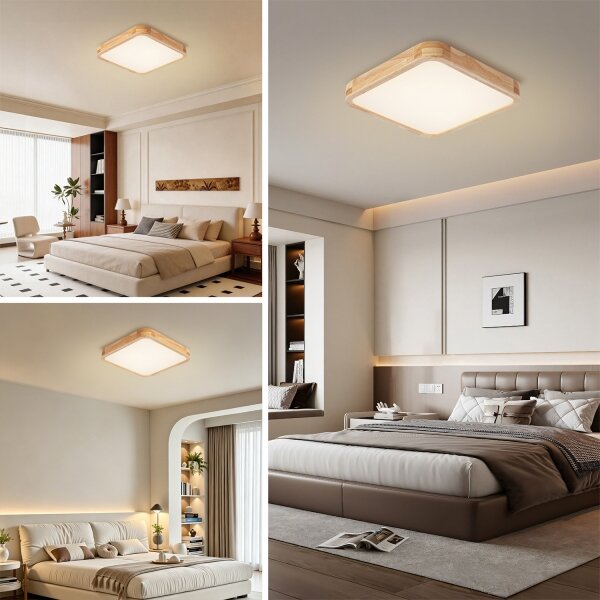 Brilagi - LED stmievateľné svietidlo WOODLINE SQUARE LED/48W/230V dub 40x40 cm + DO
