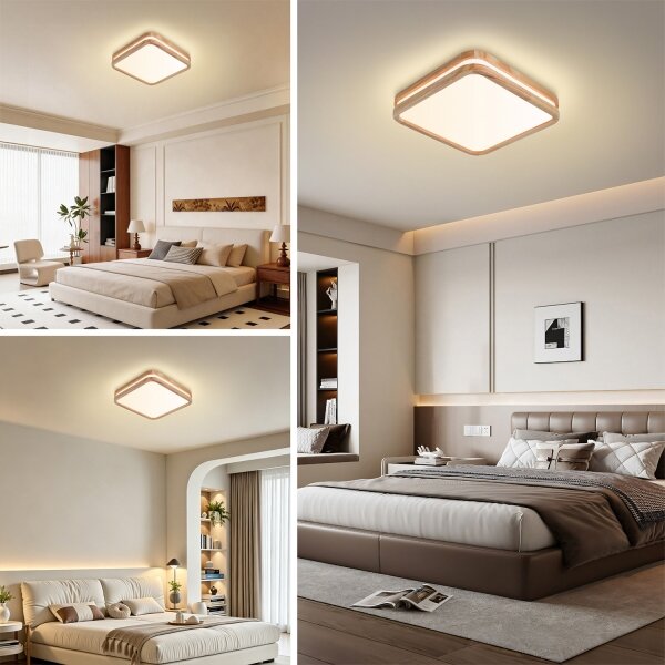 Brilagi -LED Stropné svietidlo MOLINA SQUARE LED/32W/230V 3000/4000/6000K dub 30x30 cm
