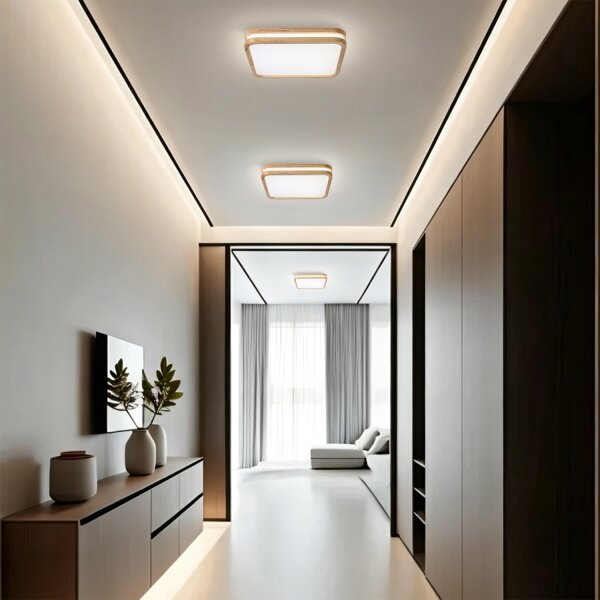 Brilagi - LED stmievateľné svietidlo MOLINA SQUARE LED/48W/230V dub 40x40 cm + diaľkové ovládanie
