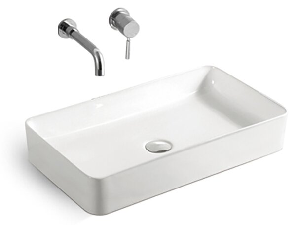 Erga Barbara, umývadlo na dosku 615x350x110 mm, biela lesklá, ERG-V03-YT-060-WH