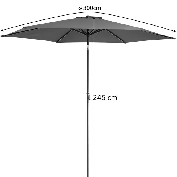 Záhradný slnečník Ø300 cm - antracit