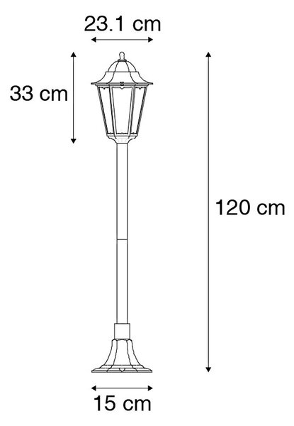Inteligentný vonkajší stojaci lampáš čierny 120 cm vrátane WiFi ST64 - New Orleans